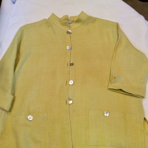 Ladies linen jacket, with free silk scarf. - Picture 1 of 7